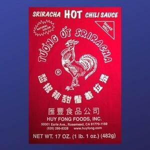 SRIRACHA HOT CHILI SAUCE Ethnic Iconic Logo Tee, RED/WHITE, Size 2XL, NWOT